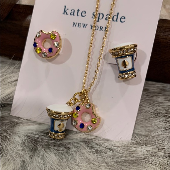 COPY - Kate Spade Donut and Coffee Jewelry Set - Picture 1 of 2